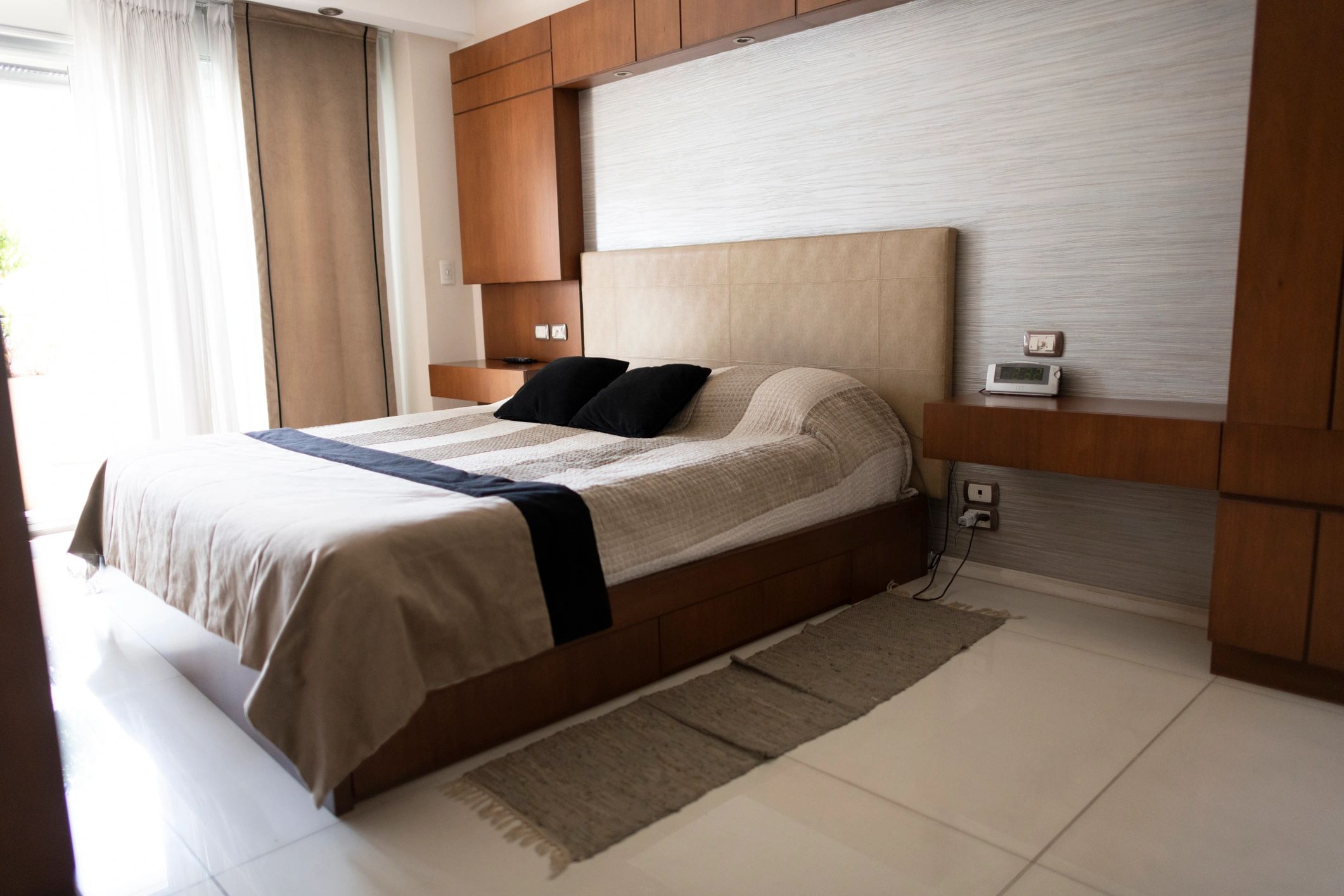 Staged modern bedroom